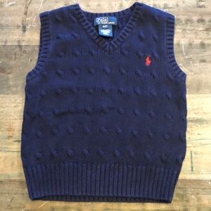 Polo Ralph Lauren navy sweater vest 3t